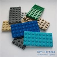 Lego - 4x8 Thin Tiles Plate Bricks - Pick a Colour & Pack Size - ID 3035 - NEW