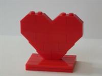 Lego Red Heart On Stand Custom Valentine Birthday Love - Say It With Lego