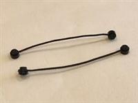 2 x LEGO BLACK STRING WITH END STUDS MEASURES 8CM P/N X127C11 NEW