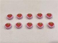 10 x LEGO 1 x 1 Strawberry Pattern Tile for Minifigure NEW