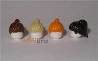Lego Hair 6093 PICK & MIX ANY COLOURS! Black Orange Reddish Brown Tan