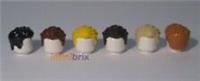 Lego Hair 23186 PICK & MIX ANY COLOURS! Black Dark Brown Light Yellow Tan Nougat