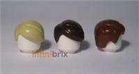 Lego Hair 15500 / 86222 PICK & MIX ANY COLOURS! Dark Brown Tan Brown Light Grey
