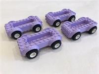 4 x Lego Vehicle Base 5x10x2 1/2, Mudguards, 6x2 Recess Lavender P/N 11650 - NEW