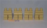 4x Lego Plain Legs Tan for Minifigures NEW