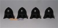4x Lego Knight Helmets 3844 Black (Nose Protector) for Castle NEW 6349967