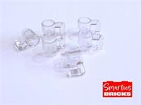 6 x LEGO Trans Clear Minifigure, Utensil Cup Mug P/N 3899 NEW