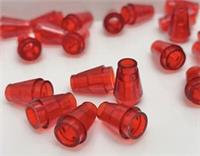 LEGO Cone With Groove Top / 1 x 1 Round Cone, Part No. 28701 59900 / 30 Pieces