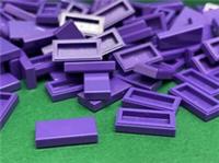 LEGO Tile, 1 x 2 Smooth Tile, Purple, No. 3069, 30070 / 50 Pieces Per Order