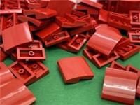 LEGO Curved, 2 x 2 Slope, Plate, Roof, Dark Red, No. 15068, 78565 / 25 Pieces