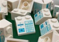 LEGO Brick Slope, 2 x 2 (45) Cash Register, No. 3039, 73882, 5 Pieces