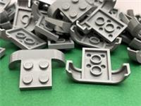 LEGO Mudguard, Vehicle, 3 x 4 With Plate, Dark Grey, Part No. 28326 / 4 Pieces