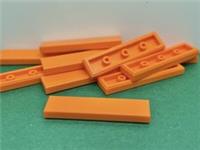 LEGO Tile 1 x 4, Smooth Tile , Orange, No. 2431, 35371, 75703, 91143, 10 Pieces