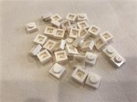 25 x Lego Plate 1x1 White P/N 3024 NEW