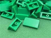 LEGO Slope, 1 x 2 (31) Green, Cheese Wedge, Roof, No. 83473, 85984 / 50 Pieces