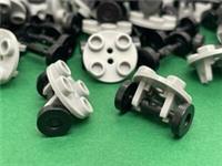 LEGO Plate 2 x 2 Round With Wheel Holder & Wheels, No. 2655, 2496 / 4 Pieces