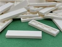 LEGO Tile 1 x 4, Smooth Tile , White, No. 2431, 35371, 75703, 91143, 15 Pieces