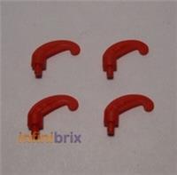 4x Lego Feather Plumes 79806 Red for Minifigure Knight Helmets NEW