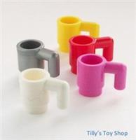 Lego - Cups / Mugs for Minifigs - Pick Colour & Pack Size - ID 3899 28655 - NEW