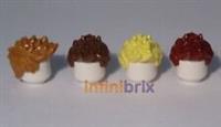 4x Lego Hair 18228 / 98385 Nougat, Brown, Yellow, Dark Red Male Spiked Spikey