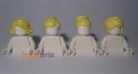 4x Lego Light Yellow Female Hair Pieces NEW