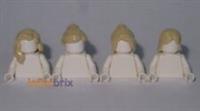 4x Lego Tan Female Hair Pieces NEW