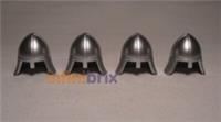 4x Lego Knight Helmets 3844 Shiny Silver (Nose Protector) for Castle NEW 6051870