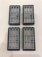 LEGO Barred Door Gate 4x6 Black Light Grey x4 Castle Prison Dungeon Jail Bars