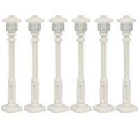 LEGO Street Lights / White Lamp Posts (8cm tall) x6