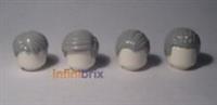 4x Lego Light Grey Male Hair Pieces NEW