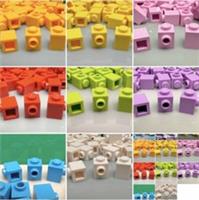 LEGO Brick 1 x 1 With Stud On One Side 87087, Yellow, Red, Pink, Lime, 20 Pieces