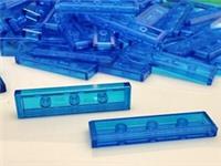 LEGO Tile 1 x 4 2431, Transparent Blue, From Singapore 21057, Water, 10 Pieces
