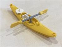 Lego Kayak / Canoe Yellow Boat complete with Oars for Minifigure (A04)