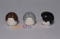Lego Hair 86370/5961 PICK & MIX ANY COLOURS! Dark Reddish Brown Light Grey Black