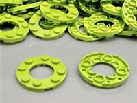 LEGO Plate 4 x 4 Round With Cutout 11833 From Christmas Tree 40338, 10 Pieces
