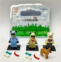 Lego BAM Minifigure Valentines Day 2024 Dog Walker Pug Dog CMF Blue Variant Bam