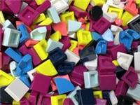 LEGO Tile, Quarter, Round 1x1 Dots, Square Design, 35381, 25269, 100 Pieces