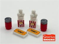 2 x Lego Cinema Movie Ticket, Popcorn plus Drink for Minifigure - NEW