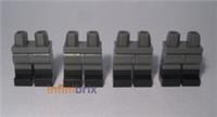 4x Lego Plain Two-Tone Legs 21019 / 79690 Dark Grey + Black for Minifigures NEW