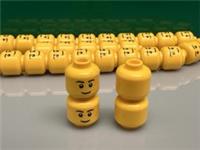 LEGO Head with Thin Smile, Black Eyes & 11405 White Pupils From Elf - 5 Pieces
