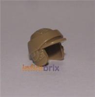 Lego Endor Rebel Commando Helmet Plain Dark Tan, No Green Rare Misprint 4550303