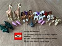 NEW LEGO ANIMALS minifigures Giraffes, Lions, Pigs, Dogs, Horses, bears animal