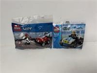 Lego City Fire Buggy/ATV (30361) & Police Quad Buggy (30013) Polybags - New