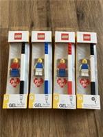 Lego ORIGINAL 0.7mm Medium BLACK,BLUE,RED GEL Pen+Mechanical Pencil+MINI FIGURES