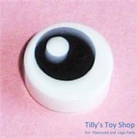 Lego - Black Eyes, 1x1 Printed Tiles - Pick Pack Size - ID 13360 10238 - NEW
