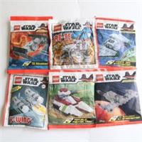 LEGO Star Wars Magazine Paper bags Polybag Packets x6 Y-Wing At-TE Starfighters