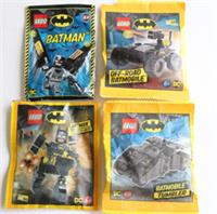 LEGO Batman Minifigure Polybag packets x4 DC Batmobile Mech NEW Sealed Christmas