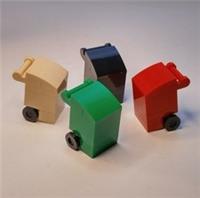 Lego - House Rubbish Recycling Wheelie Bins - Pick Colour - NEW Custom #201