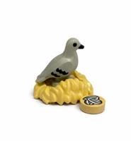 LEGO Pigeon with Nest and Food - Genuine Brand New Parts - 3pcs
