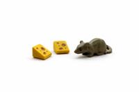 LEGO Rat / Mouse with 2 Cheese Wedges - Lego City Accessories